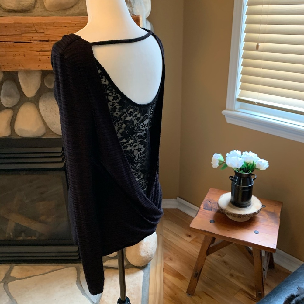 Guess cowl neck Sweater with lace back detail